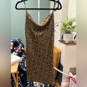 Urban Outfitters Brown Leopard Mini Dress